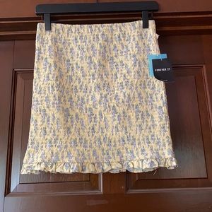 Yellow Flower Smocked Skirt